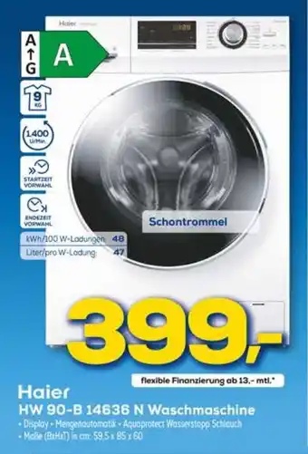 Euronics Haier HW 90-B 14636 N Waschmaschine Angebot