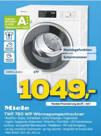 Euronics Miele TWF 760 WP Wärmepumpentrockner Angebot