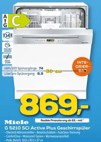 Euronics Miele G 5210 SCi Active Plus Geschirrspüler Angebot