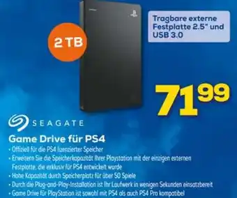 Euronics Seagate Game Drive für PS4 Angebot