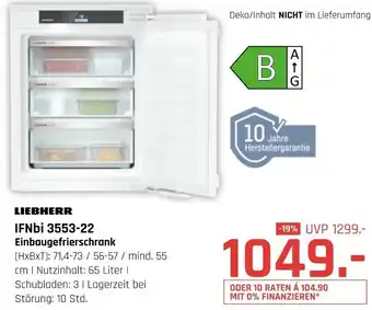 Hirsch und Ille LIEBHERR IFNbi 3553-22 Einbaugefrierschrank Angebot