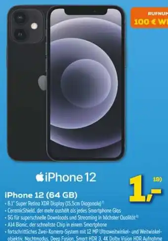 Euronics iPhone 12 64 GB Angebot