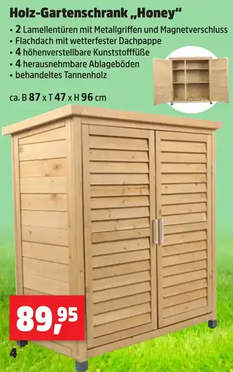 Thomas Philipps Holz-Gartenschrank ,,Honey" Angebot