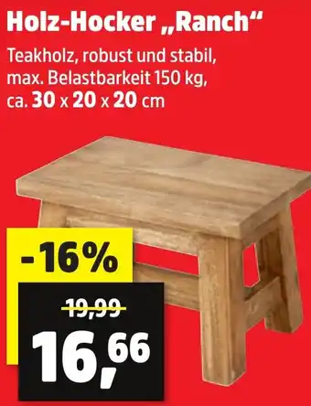 Thomas Philipps Holz-Hocker ,,Ranch" Angebot