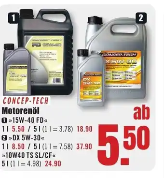 B1 Discount Baumarkt CONCEP-TECH Motorenöl 1>>15W-40 FD<< 1L Angebot