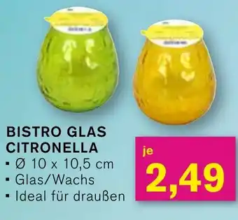 KODi BISTRO GLAS CITRONELLA Angebot