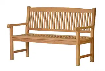 Hornbach Gartenbank Teakholz 2-Sitzer 130 cm Teak Gartenbank für Terrasse Garten Balkon Angebot