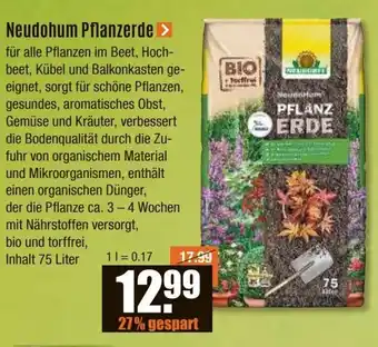 V Baumarkt Neudohum Pflanzerde 75L Angebot