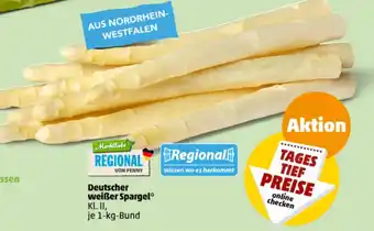 PENNY Deutscher weißer Spargel 1 kg Bund Angebot