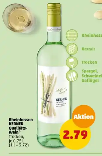 PENNY Rheinhessen KERNER Qualitäts- wein 0,75 l Angebot