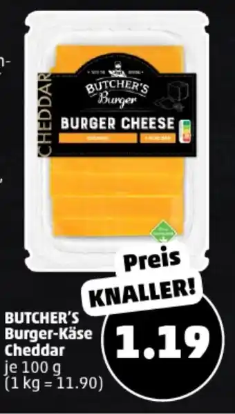 PENNY BUTCHER'S Burger-Käse Cheddar 100 g Angebot