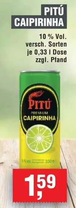 Handelshof PITÚ CAIPIRINHA 10% Vol. versch. Sorten je 0,33 L Angebot