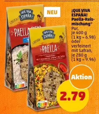 PENNY ¡QUE VIVA ESPAÑA! Paella-Reis- mischung 400 g oder verfeinert mit Safran 280 g Angebot