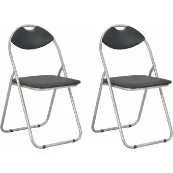 ManoMano KlappbareKüchenstühle moderne,Esszimmerstuhl, Essstühle 2 Stk. Schwarz Kunstleder -76401 - Schwarz Angebot