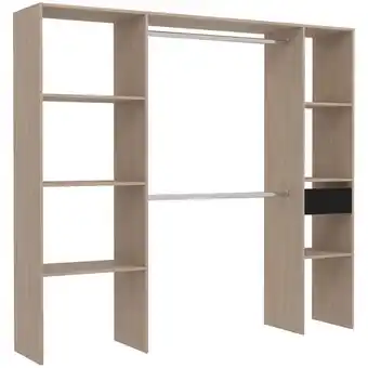 ManoMano Kleiderschrank mit 6 Fächern: 198 x 40 x 180 cm elysee - Holz Angebot