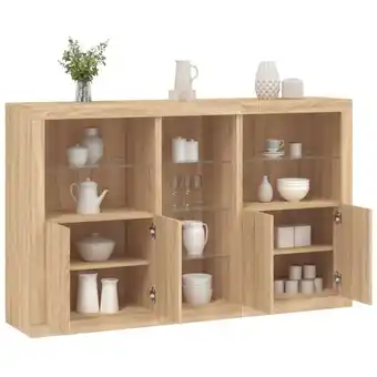 ManoMano Sideboard,Kommode mit LED-Leuchten Sonoma-Eiche 162x37x100 cm vidaXL13759 Angebot