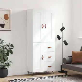 ManoMano Highboard，Kommode Weiß 69,5x34x180 cm Holzwerkstoff vidaXL Angebot