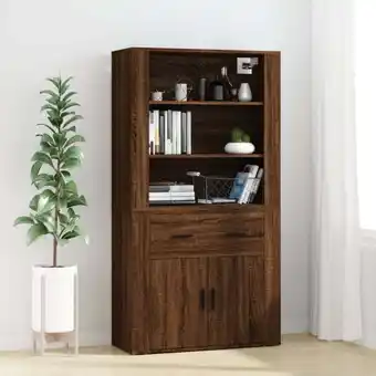 ManoMano Sideboard Highboard für Wohnzimmer - Schrank Kommode Anrichte Braun Eichen-Optik Holzwerkstoff -FV39500 Angebot