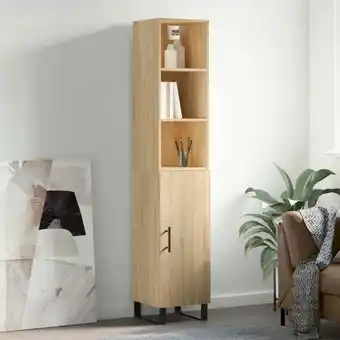 ManoMano Highboard,Sideboard,Kommode fuer Wohnzimmer, Küche Sonoma-Eiche 34,5x34x180 cm Holzwerkstoff XUBT81909 Bonnevie Angebot