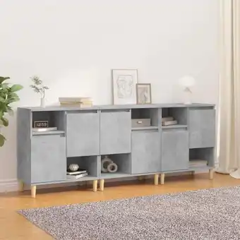 ManoMano Sideboards 3 Stk, Kommode, Küchenschrank, Beistellschrank, Anrichte für Wohnzimmer Betongrau 60x35x70 cm Holzwerkstoff LLLA50 Angebot