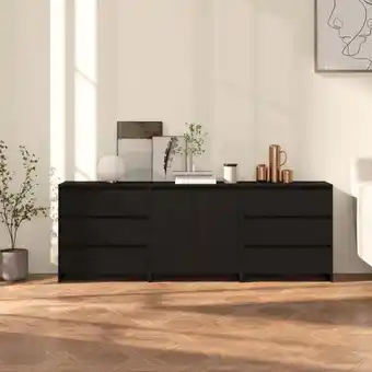 ManoMano 3-tlg. Sideboard Kommode Küchenschrank Aufbewahrungsschrank Schwarz Holzwerkstoff NNDG5598 MaisonChic Angebot