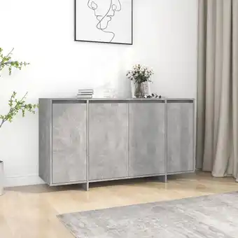 ManoMano Sideboard Kommode Küchenschrank Aufbewahrungsschrank Betongrau 135x41x75 cm Holzwerkstoff NNDG6530 Maisonchic Angebot