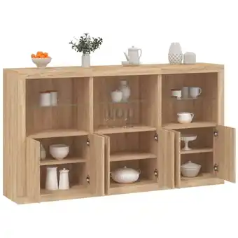 ManoMano Sideboard,Kommode mit LED-Leuchten Sonoma-Eiche 181,5x37x100 cm vidaXL59337 Angebot