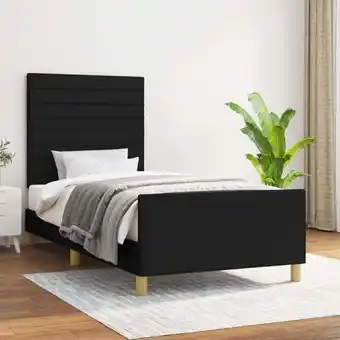 ManoMano Bettgestell,Schlafzimmerbett mit Kopfteil Schwarz 90x200 cm Stoff vidaXL39193 Angebot