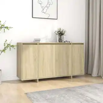 ManoMano Sideboard Sideboard Kommode Küchenschrank Aufbewahrungsschrank Sonoma-Eiche 135x41x75 cm Holzwerkstoff NNDG8004 Maisonchic Angebot