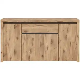 ManoMano Ebuy24 - Woody Sideboard 4 Türen, 1 Schublade Eiche dekor,schwarz Angebot