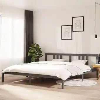 ManoMano Massivholzbett Doppelbett Bett für Schlafzimmer Grau 180x200cm 6FT Super King DE16490 Angebot