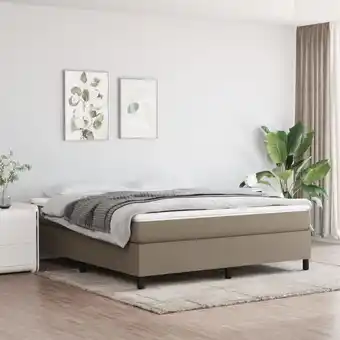 ManoMano Boxspringbett Bett für Erwachsene Schlafzimmerbett Taupe 180x200 cm Stoff NGIVN6422323 Bonnevie Angebot