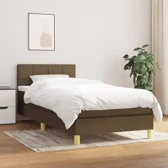 ManoMano Boxspringbett mit Matratze Bett für Erwachsene Schlafzimmerbett Bett für Erwachsene Schlafzimmerbett Dunkelbraun 100x200 cm S Angebot