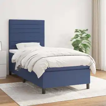 ManoMano Boxspringbett，Schlafzimmerbett mit Matratze Blau 90x200 cm Stoff vidaXL89831 Angebot