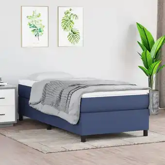 ManoMano Maisonchic - Boxspringbett, Schlafzimmerbett, Hotelbett, Polsterbett Blau 80x200 cm Stoff JSHD986066 Angebot