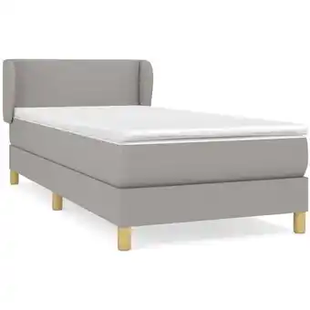 ManoMano Bettrahmen Einzelbett,Bettgestell und Polsterbett,Boxspringbett mit Matratze Hellgrau 100x200 cm Stoff Bonnevie 82407 - Grau Angebot