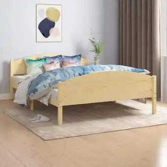 ManoMano Massivholzbett,Schlafzimmerbett,Doppelbett,Bett für Jugendliche,Erwachsene, ältere Menschen Kiefer 140x200 cm BZSTK584314 Mai Angebot