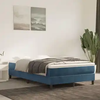 ManoMano Boxspringbett mit Matratze Bett für Erwachsene Schlafzimmerbett Bett für Erwachsene Schlafzimmerbett Dunkelblau 120x200 cm Sa Angebot