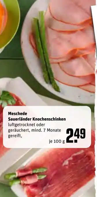 REWE Meschede Sauerländer Knochenschinken 100 g Angebot