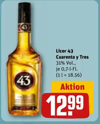 REWE Licor 43 Cuarenta y Tres 0,7-l-Fl. Angebot