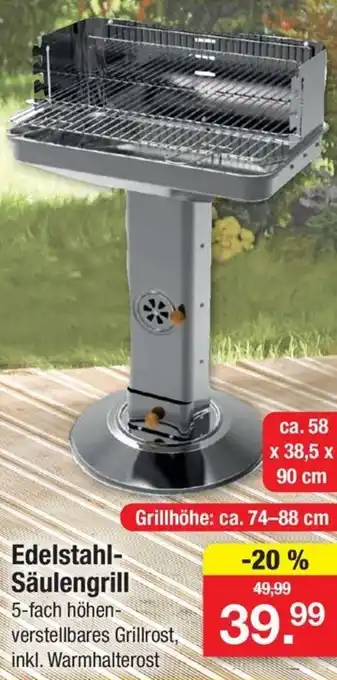 Zimmermann Edelstahl Säulengrill Angebot