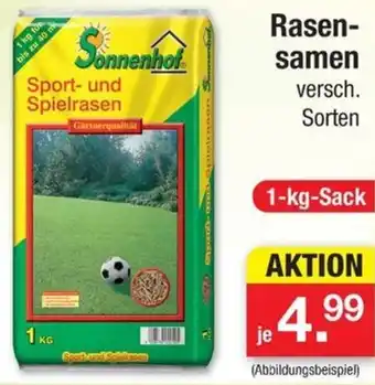 Zimmermann Sonnenhof Rasensamen 1-kg-Sack Angebot