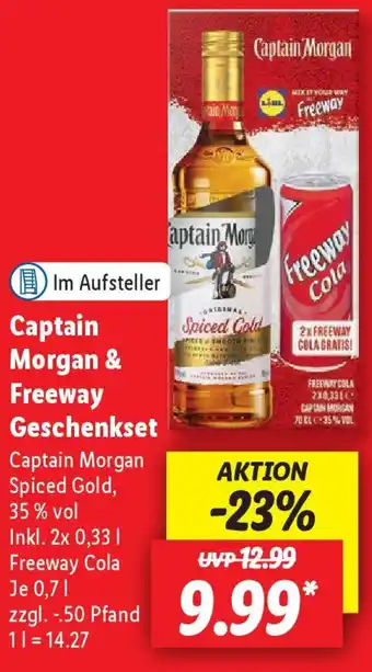 Lidl Captain Morgan & Freeway Geschenkset 0,7 l Angebot