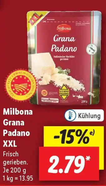 Lidl Milbona Grana Padano XXL 200 g Angebot