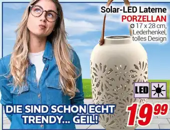 CENTERSHOP Solar-LED Laterne PORZELLAN Angebot