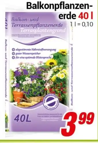 CENTERSHOP Balkonpflanzen- erde 40 I Angebot