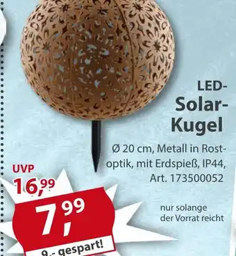 Sonderpreis Baumarkt LED- Solar- Kugel Angebot