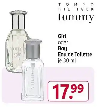 Rossmann TOMMY HILFIGER Girl oder Boy Eau de Toilette 30 ml Angebot