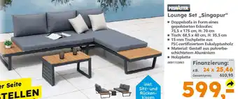 Globus Baumarkt PRIMASTER Lounge Set „Singapur" Angebot