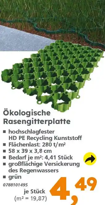 Globus Baumarkt Ökologische Rasengitterplatte Angebot